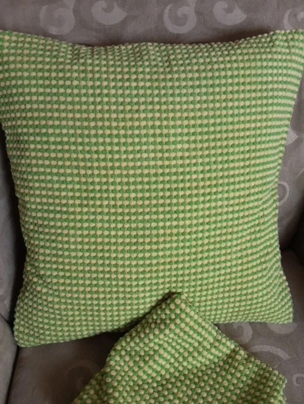 Green Yellow Textured Throw Pillow Cover Set  - Home Accents